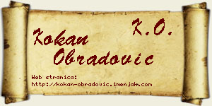 Kokan Obradović vizit kartica